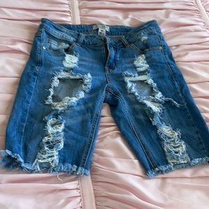 Denim Ripped Shorts!